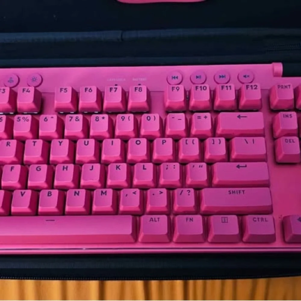 Logitech Pink Keyboard and Mouse Set